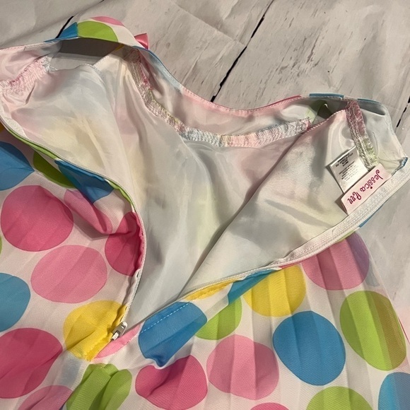 Jessica Ann Dress size 6X polka dots perfect for Easter or Spring - Picture 10 of 14